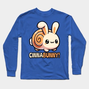 Cinnabunny! Cute Cinnamon Roll Bunny Rabbit Pun Long Sleeve T-Shirt